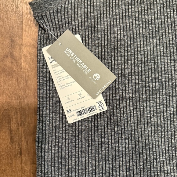 Athleta NWT Renew CYA Ribbed Sleeveless Top Charcoal Tank Minimalist size XS - Picture 7 of 8